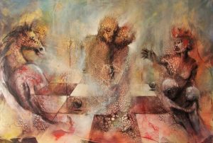 Aire de jeu - Technique mixte sur toile 150x100cm 5700€