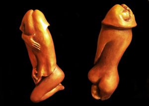 Etreinte - Argile cuite patinée 25 x 9 cm 600€