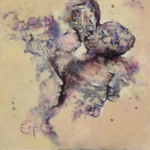 Famille d'âmes - Technique mixte sur bois 46X43 cm 950€