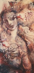 Hommage à Boticelli - Technique mixte sur toile 100x50 cm 3200€