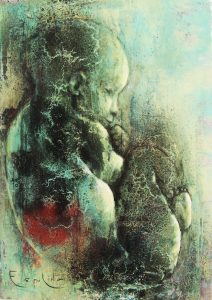 In Vivo - Technique mixte sur bois 50x70 cm 2300€