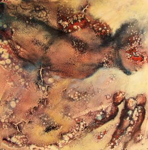 Les Âmis - Technique mixte sur toile 80x80 cm