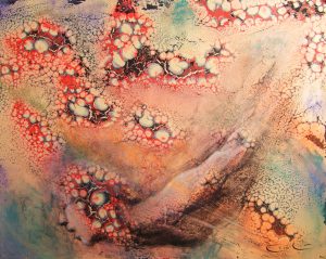 Plongée - Technique mixte sur toile 92x73 cm