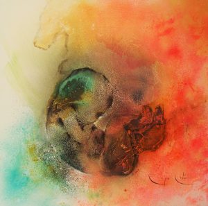 Vie - Technique mixte sur toile 100X100 cm 3500€