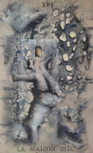 La Maison Dieu - Technique mixte sur toile 130x80 -