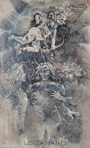 Les Amants - Technique mixte sur toile 130x80 -